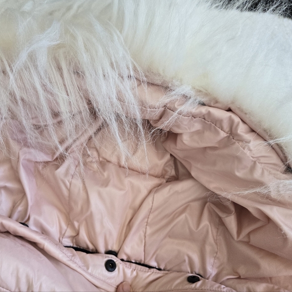 Moncler Pink vintage Puffer Jacket with Fur Hood - Picture 8 of 14